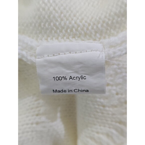 Allegra K Ruffled Sleeve Mock Neck Cable Knit Pullover Sweater Vest Size Medium - Picture 10 of 10